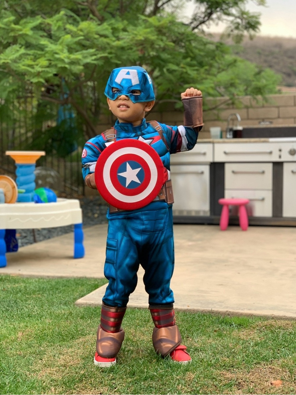 Captain America Hero Kids Costume – Blue Shield Outfit
